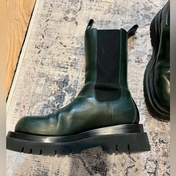 Bottega Lug Sole Boot in Green - Picture 3 of 10